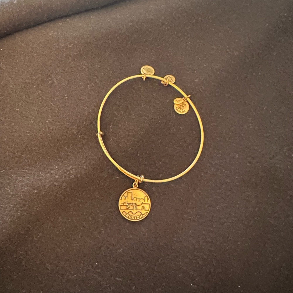 Gold Alex & Ani bracelet - Boston charm